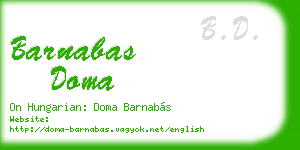 barnabas doma business card